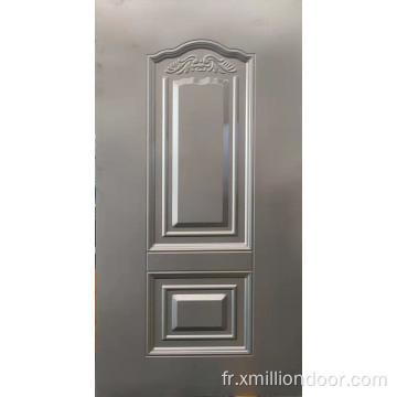 Peau de porte en acier en relief décorative